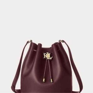 LAUREN Ralph Lauren Andie 19 Garnet drawstring Tote